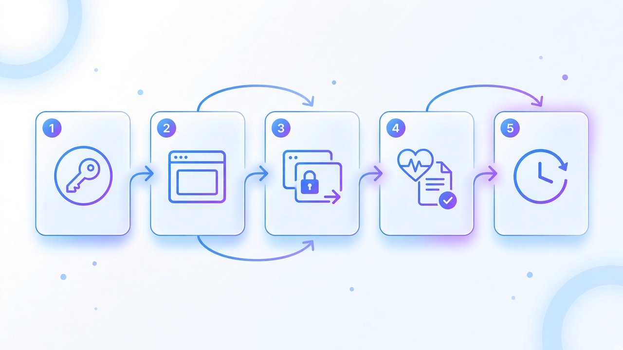 Five-step embedded authentication handshake